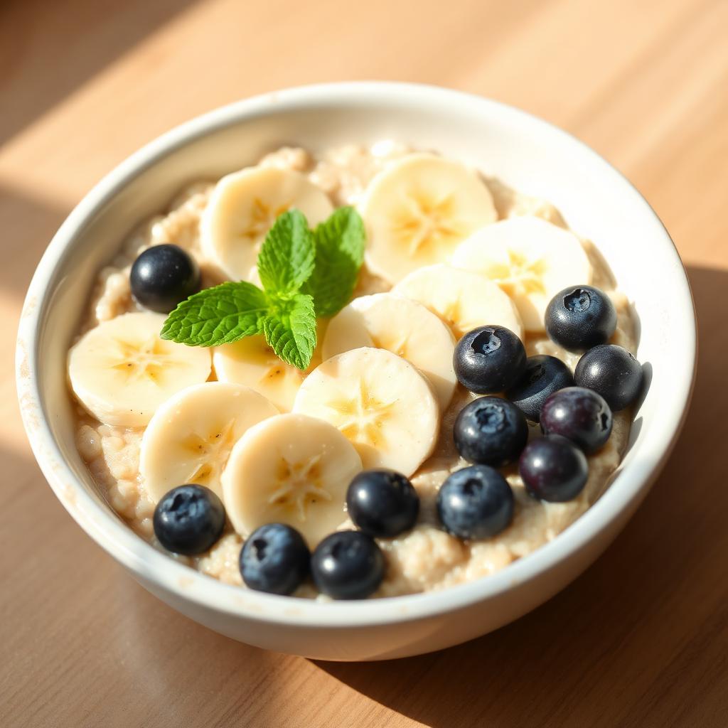 Avena cremosa con linaza y frutos rojos